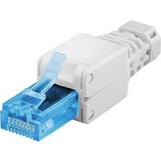 Hvid - Kabeladaptere - RJ45 Kabler Goobay RJ45 Cat6a U/UTP Mono Adapter