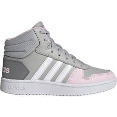 Adidas hoops 2.0 mid Barnskor adidas Kid's Hoops 2.0 Mid - Grey Two/Cloud White/Clear Pink