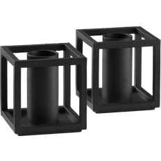 Sort kubus lysestage Audo Copenhagen Kubus Micro Stage Sort Lysestage 3.6cm 2stk