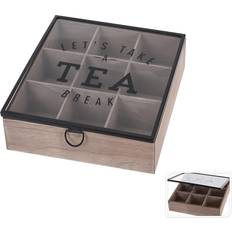 Negro Cajas de té BigBuy Home Let's Take a Tea Break Caja de té