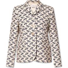 Bloemen - Vrouw Blazers Tory Burch Twill Crepe Jacket - Navy Stencil Floral