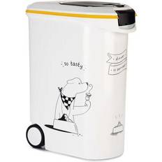 Pet Food Container Dinner is Served Dog with Wheels