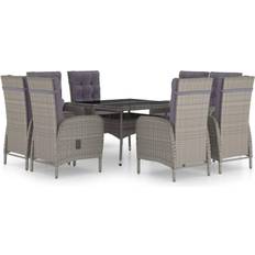 Muebles de Jardín y Exterior vidaXL 3058530 Patio Dining Set, 1 Table incl. 8 Chairs