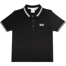 Svarte Pikéskjorter HUGO BOSS Kid's Polo T-shirt with Embroidered Logo - Black