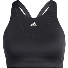 adidas Medium-Support High-Neck Yoga Sports Bra - Carbon