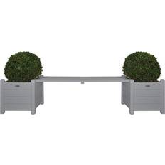 Grijs Buiten Bloembakken Esschert Design Planters with Bridge Bench