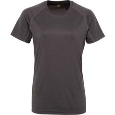 Tridri Panelled Tech T-shirt Women - Charcoal