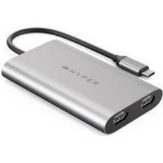 Hyper USB C - 2xHDMI M-F Adapter