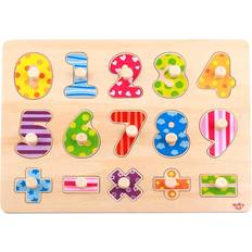 Tooky Toy Wooden Number Puzzle 16 Pieces