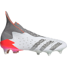 Slip-On - Soft Ground (SG) Football Shoes adidas Predator Freak+ SG - Cloud White/Iron Metallic/Solar Red