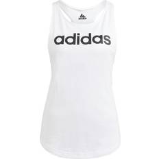 Adidas Women Tank Tops Adidas Essentials Loose Logo Tank Top - White/Black