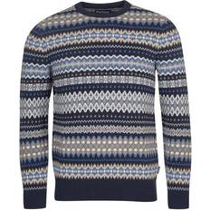 Barbour Case Fair Isle Crew Jumper - Midnight