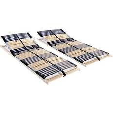Ribbotten 90x200 vidaXL 42 Ribbed Base 2-pack Sängram 90x200cm