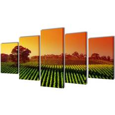 vidaXL Set Fields Arte enmarcado 100x50cm