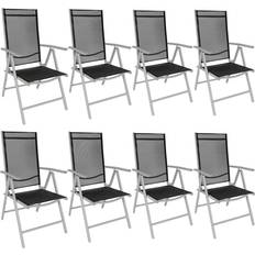 tectake Folding Chair in Aluminum 8-pack Chaise de jardin pour repas