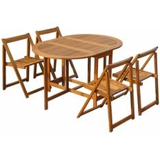 Pliable Ensembles repas de patio vidaXL 45594 Ensemble repas de patio, 1 Table incluse 4 Chaises