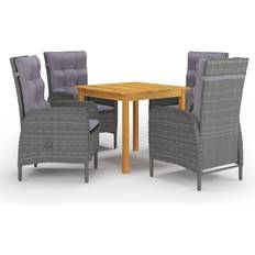 vidaXL 3067681 Patio Dining Set, 1 Table incl. 4 Chairs