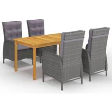 vidaXL 3067773 Patio Dining Set, 1 Table incl. 4 Chairs