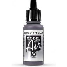 Negro Pinturas acrílicas Vallejo Model Air Black Metallic 17ml