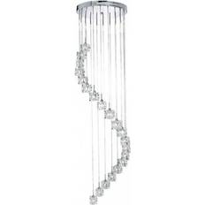 Chandeliers - Glass Pendant Lamps Searchlight Spiral Pendant Lamp 45cm