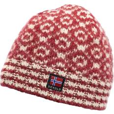 Herre - Oransje Hodeplagg Devold Svalbard Wool Beanie - Hindberry/Offwhite