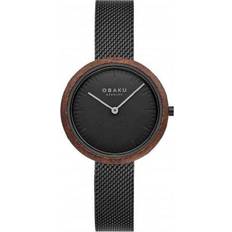 Obaku Montres Obaku Ladies Trae Lille Charcoal (V245LXBBMB)