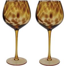 Stemmed Drink Glasses BarCraft Tortoise Shell Balloon Gin Drink Glass 55cl 2pcs