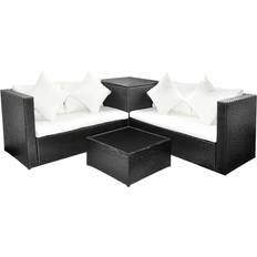 Förvaringsutrymme Loungeset Utemöbler vidaXL 42893 Loungeset, 1 Bord inkl. 2 Soffor