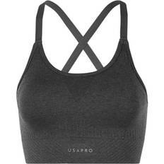 USA Pro Seamless Adjustable Sports Bra - Charcoal