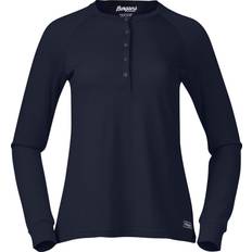 Bergans Dame Undertøy Bergans Bergans Lysebu Wool Henley T-shirt Women - Navy