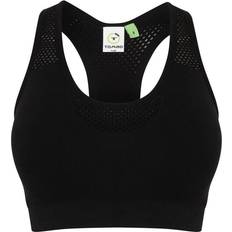 TL696 Seamless Crop Top - Black