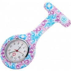 - Klocka Brosch Läkare Sjuksköterska Floral Pattern (48674762)