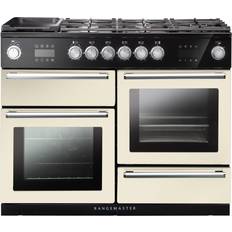 Range cooker with steam oven Rangemaster NEX110SODFFIV/C Nexus Steam 110cm Dual Fuel Beige