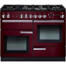 110cm - 5 Burners Gas Cookers Rangemaster PROP110DFFCY/C Professional Plus 110cm Dual Fuel Red, Chrome