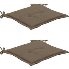 vidaXL 2-pack Coussin de chaise Marron (50x50cm)