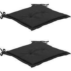 vidaXL 2-pack Coussin de chaise Noir (50x50cm)