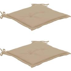 vidaXL 2-pack Coussin de chaise Beige (50x50cm)