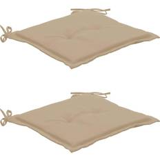 vidaXL 2-pack Stolehynde Beige (50x50cm)