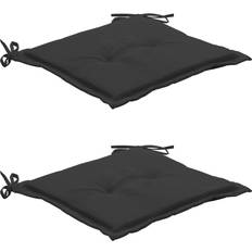 vidaXL 2-pack Cojín de silla Negro (50x50cm)