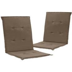 vidaXL 2-pack High Cojín de silla Marrón (100x50cm)