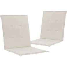 vidaXL 2-pack High Stolehynde Beige (100x50cm)