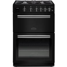 Black Gas Cookers Rangemaster PROPL60NGFBL/C Professional + 60 Gas Mini Black, Stainless Steel