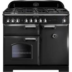 100cm - Electric Ovens Gas Cookers Rangemaster CDL100DFFCB/C Classic Deluxe 100cm Dual Fuel Black