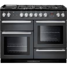 Rangemaster 110cm Gas Cookers Rangemaster NEX110DFFSL/C Nexus 110cm Dual Fuel Slate Chrome, Grey