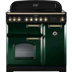 5 Burners - 90cm Ceramic Cookers Rangemaster Classic Deluxe CDL90ECRG/B 90cm Electric Blue, White, Green