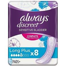 Menstrual Pads Always Discreet Incontinence Long Plus 8-pack