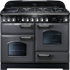 Steam Function Gas Cookers Rangemaster CDL110DFFSL/C Classic Deluxe 110 Dual Fuel Grey, Chrome