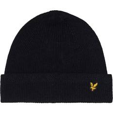 Polyester Bonnets Lyle & Scott Racked Ribbed Noir