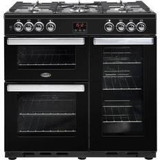 Belling COOKCENTRE 90DFTBLK 4071 90cm Dual Fuel Silver, Black