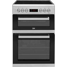 60cm - Convection/ Fan Oven Ceramic Cookers Beko KDC653S Silver